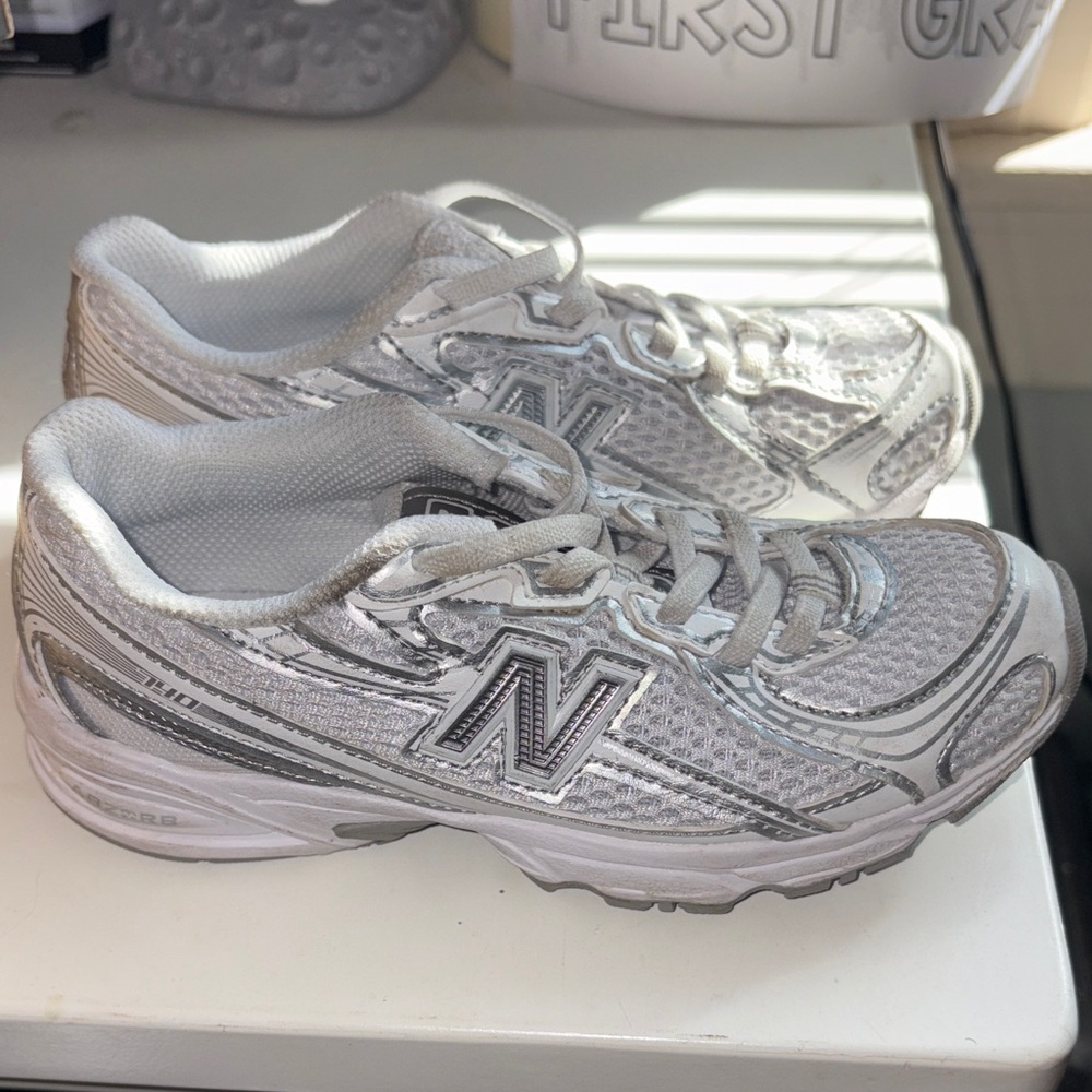 New Balance Kids' Sneakers in White and Silver